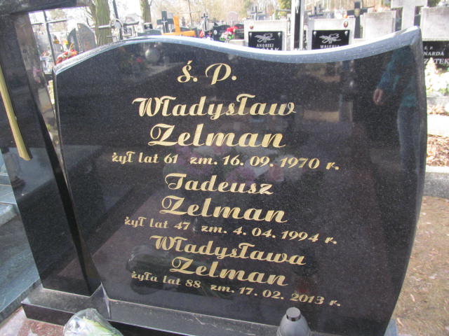 Tadeusz Zelman 1947 Chynów - Grobonet - Wyszukiwarka osób pochowanych